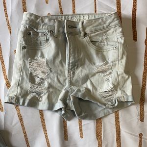 American eagle high waisted jean shorts